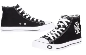 West Coast Choppers Sneaker Warrior Hi-Tops schwarz & weiss